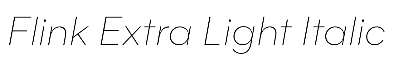 Flink Extra Light Italic
